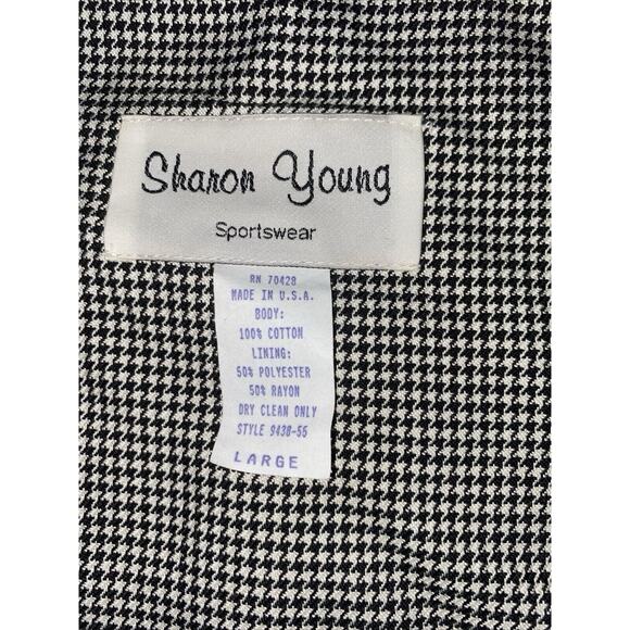 VTG 80s 90s Large Sharon Young Christmas Plaid Tartan Vest Houndstooth - Picture 7 of 7